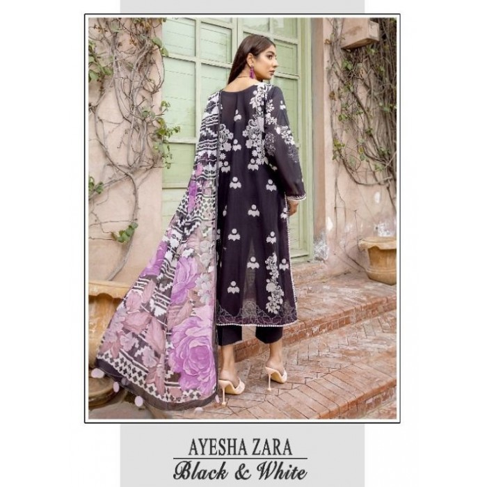 Shree Fabs Ayesha Zara Black Nd White Pakistani Salwar Suits